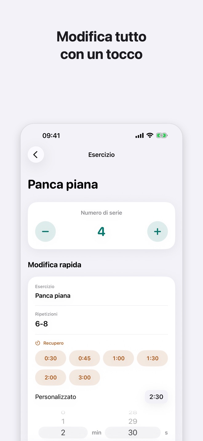 La modifica di un esercizio